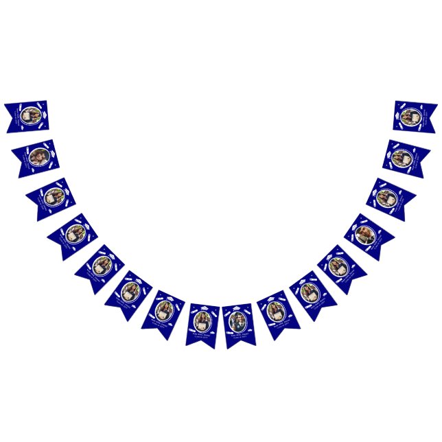 Bandeirinha Boné de formatura personalizado de 16 fotos, Diplo (Todos)