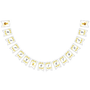 Bandeirinha Bonita abelha Feliz aniversário