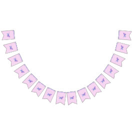 Bandeirinha Bonito faixa de borboleta holográfica rosa