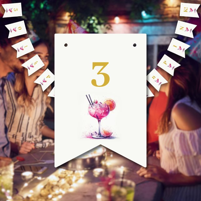 Bandeirinha Bonito no aniversário de 30 anos Cocktail do Tema  (Criador carregado)