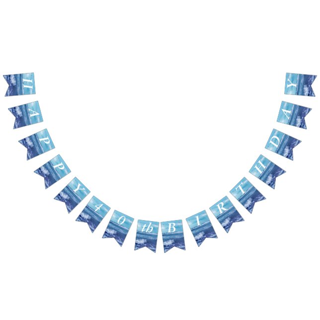 Bandeirinha Bonito Oceano Atlântico Azul Ondas Céu Aniversário (Todos)