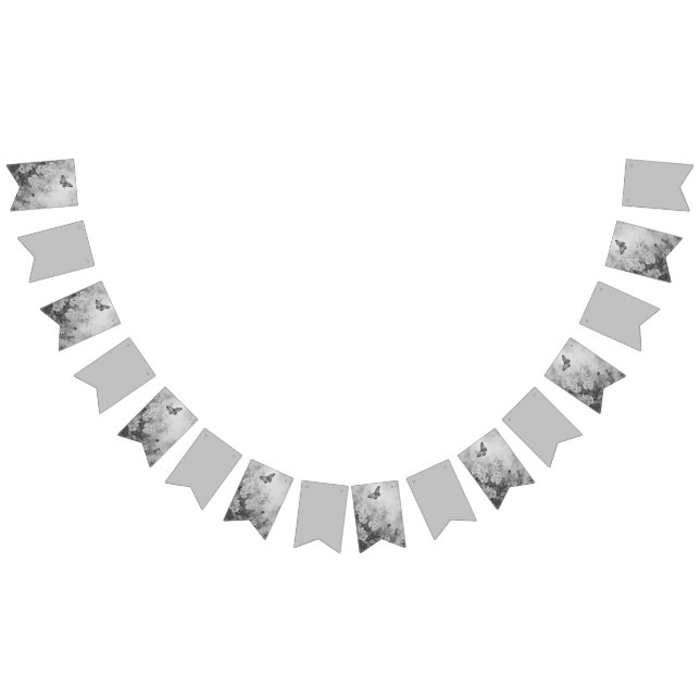 Bandeirinha Borboleta Preta e Branca (Todos)