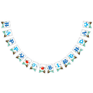 Bandeirinha Boys aniversário de 3 anos Fisheries temed Happy B