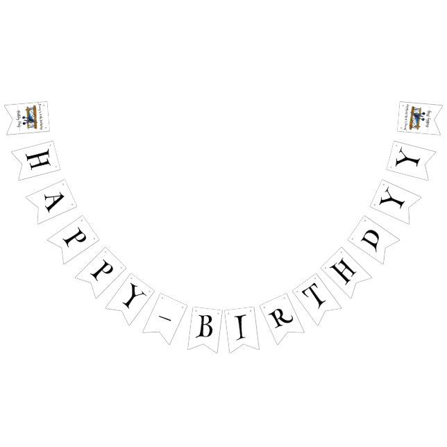 Bandeirinha Boys birthday bunting banner (Todos)