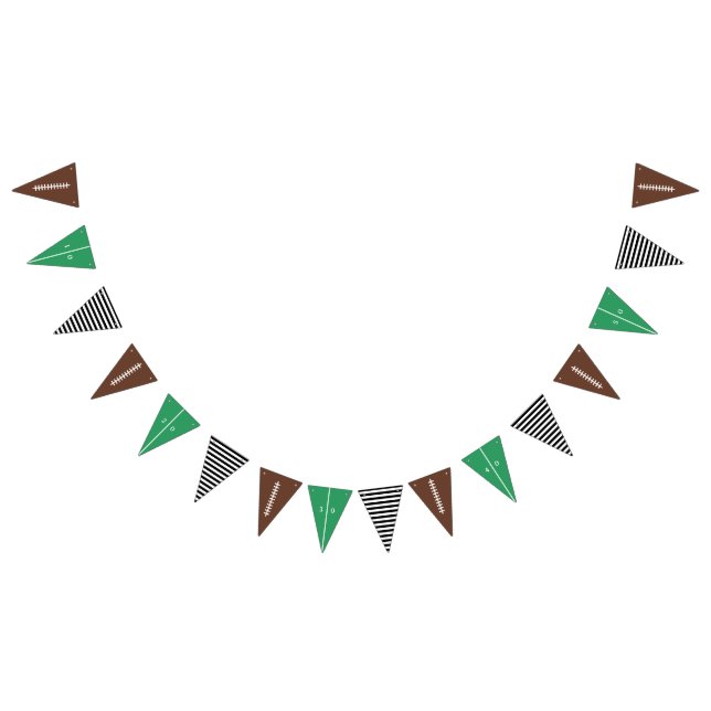 Bandeirinha Boys Football Brown Sports Birthday (Todos)