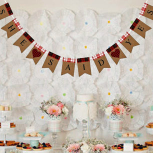Bandeirinha BRIDE & CO Autumn Xadrez Party Bunting Banner