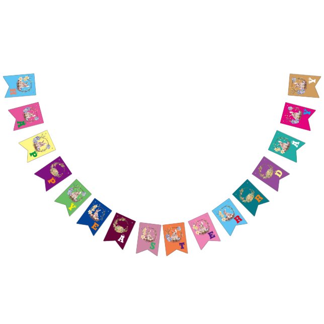 Bandeirinha Bunny comemora o dia da Páscoa (Todos)