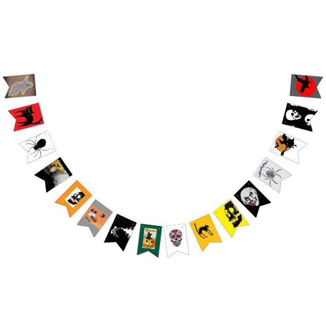 BANDEIRINHA BUNTING BANNER VINTAGE HALLOWEEN IMAGES (Todos)