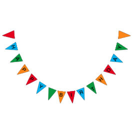 Bandeirinha Bunting - Feliz Aniversário Design de Circo