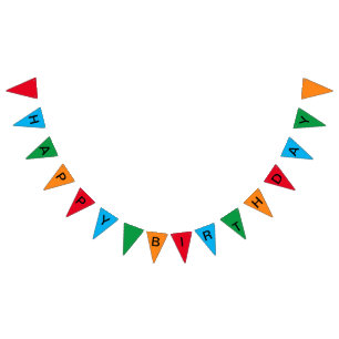 Bandeirinha Bunting - Feliz Aniversário Design de Circo