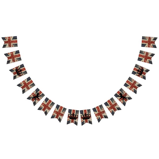 Bandeirinha Bunting - Sua Majestade O Jubileu Platinum da Rain (Todos)