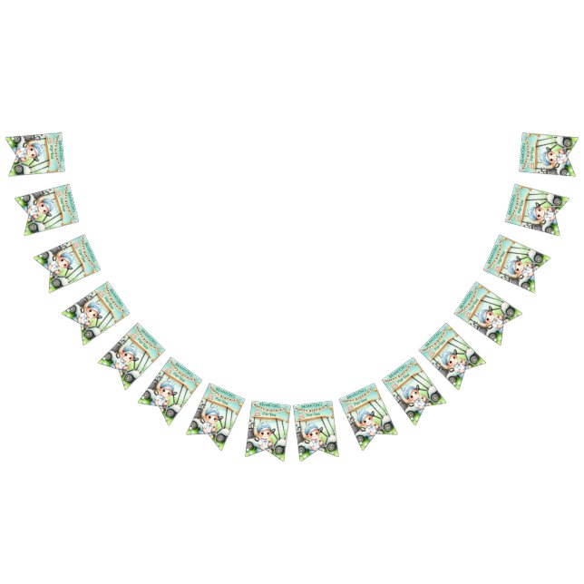 Bandeirinha Buraco no Golf Boy 1rua Par-tee Aniversário (Todos)