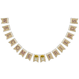 Bandeirinha Burlap and Lace Olha com Sunflower em Mason Jar