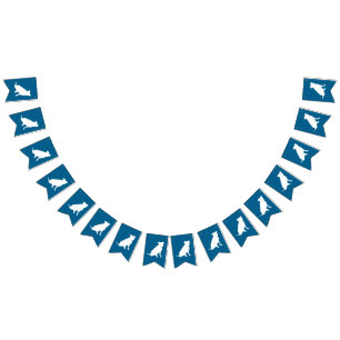 Bandeirinha Cachorro-Chá de fraldas Cachorro Azul