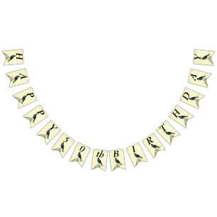 Bandeirinha Cantando Aniversário Lagarto Negro