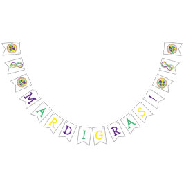 Bandeirinha Carnaval do King Cake New Orleans NOLA Mardi Gras