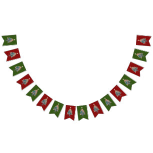 Bandeirinha Carregar imagem da família em uma forma de árvore 