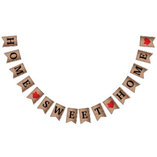 Bandeirinha Casa Rústica Casa Doce Casa Coração Aquecimento