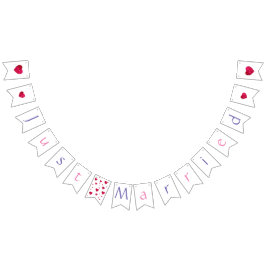 Bandeirinha Casados Recém-Casados Cauda de Andorinha