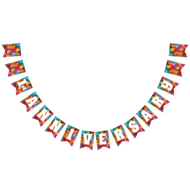 BANDEIRINHA CASAMENTO ANIVERSÁRIO CINCO COORDENADO PERSONALIZA (Todos)