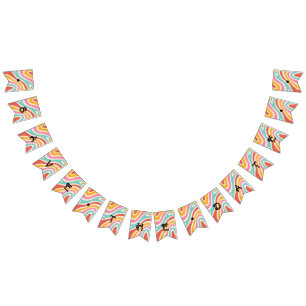 Bandeirinha Casamento Colorido Minimalista