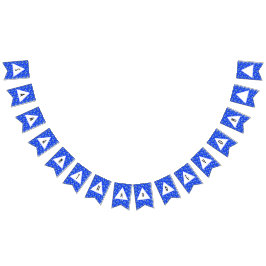 Bandeirinha Casamento Crocus Azul