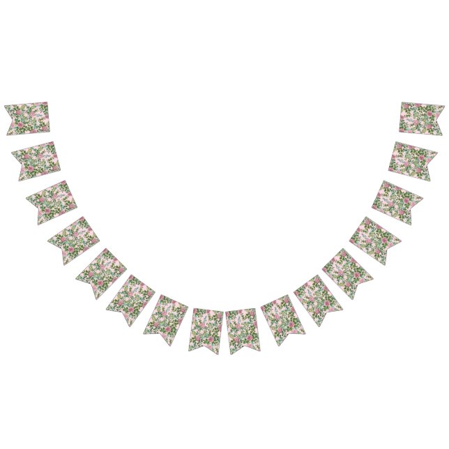 Bandeirinha Casamento da primavera do Jardim das Rosas Rosa (Todos)