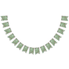 Bandeirinha Casamento da primavera do Jardim das Rosas Rosa