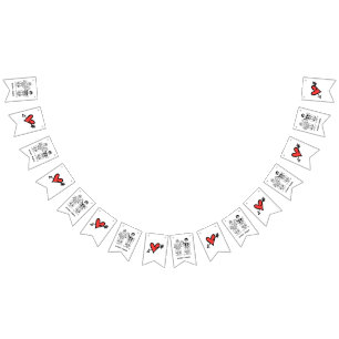 Bandeirinha Casamento de Casal Biker Personalizado