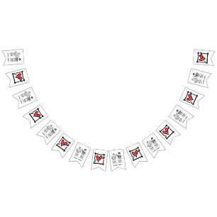 Bandeirinha Casamento de Casal Biker Personalizado