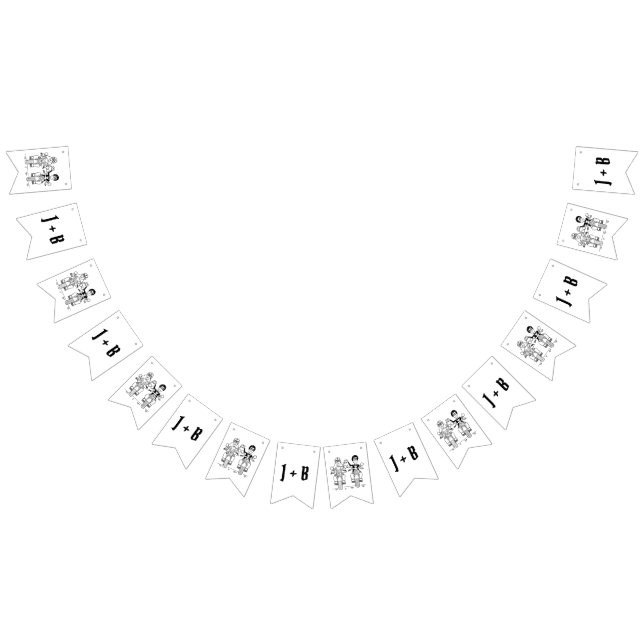 Bandeirinha Casamento de Casal Biker Personalizado (Todos)