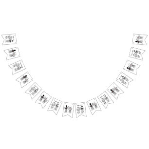 Bandeirinha Casamento de Casal Biker Personalizado