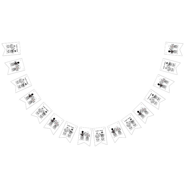 Bandeirinha Casamento de Casal Biker Personalizado (Todos)