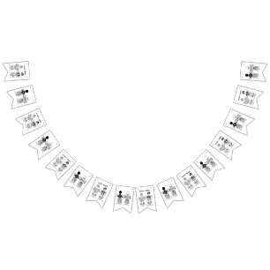 Bandeirinha Casamento de Casal Biker Personalizado