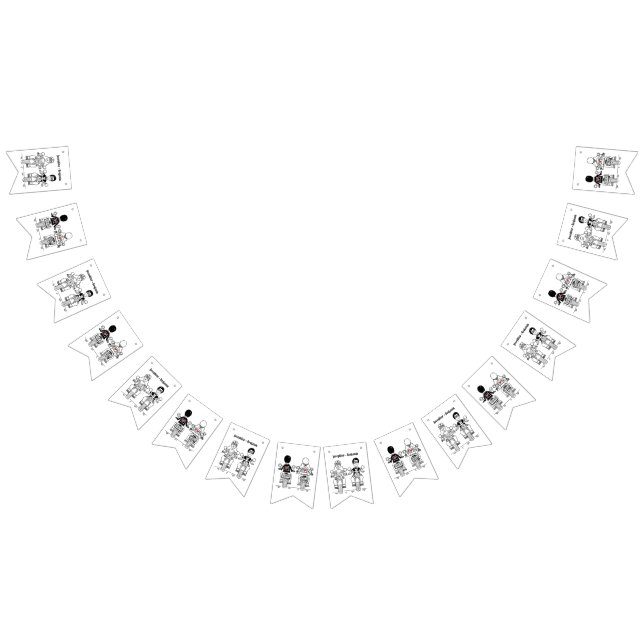 Bandeirinha Casamento de Casal Biker Personalizado (Todos)