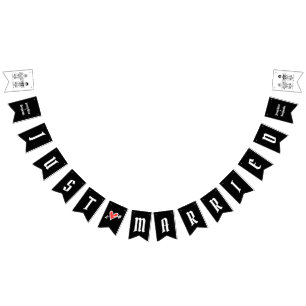 Bandeirinha Casamento de Casal Biker Personalizado