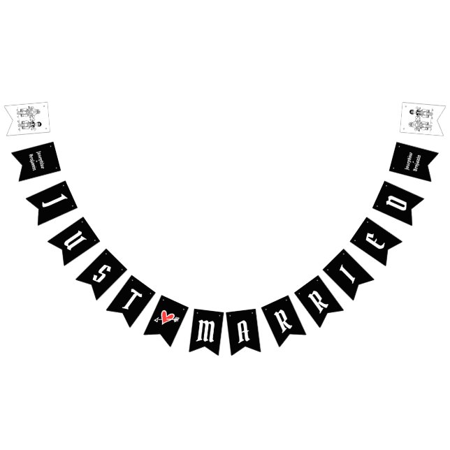 Bandeirinha Casamento de Casal Biker Personalizado (Todos)