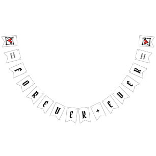 Bandeirinha Casamento de Coração de Amor Personalizado