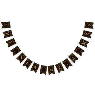 Bandeirinha Casamento de Gatsby Dourado de 2020