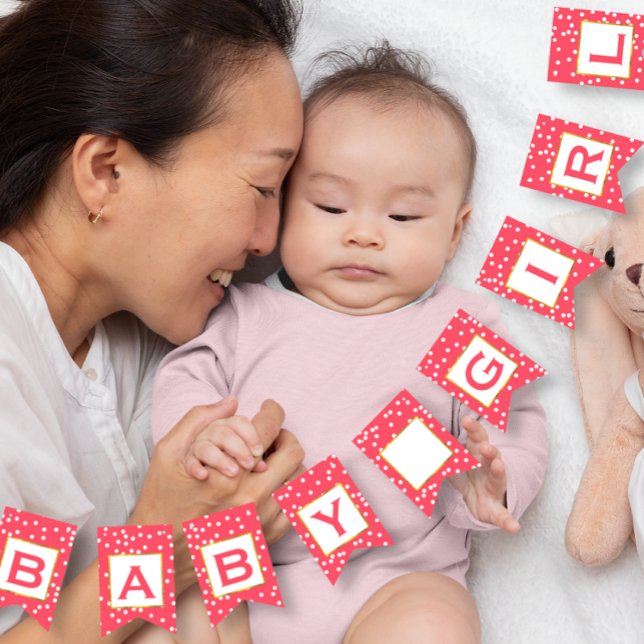 Bandeirinha Casamento de Patten Dourado e Rosa Personalizado (Criador carregado)