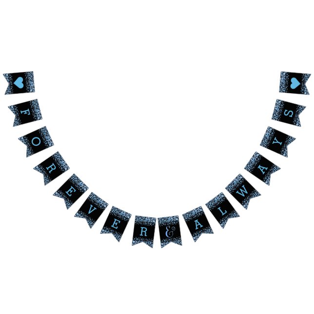 Bandeirinha Casamento de Pontos de Confetti Azul Aquarela para (Todos)