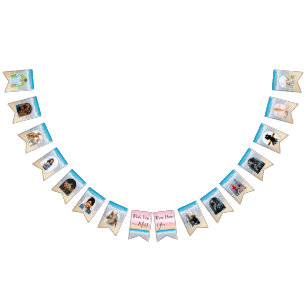 Bandeirinha Casamento de Praia Sunset Pink Blush Blush