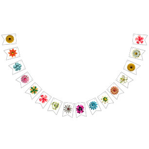 Bandeirinha Casamento de Primavera de Jardim de Verão com Flo