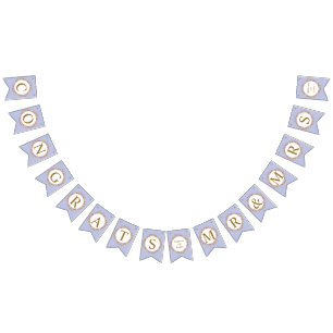 Bandeirinha Casamento Elegante Moderno e Floral Dourado da Lav