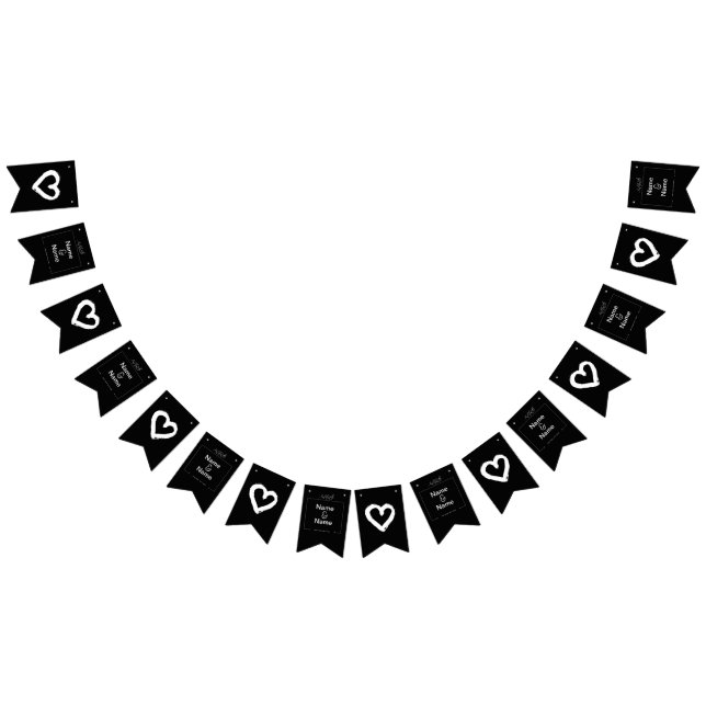 Bandeirinha Casamento natural minimalista orgânico Black EDITA (Todos)