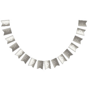 Bandeirinha Casamento natural minimalista orgânico prata EDITÁ