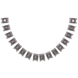 Bandeirinha Casamento para sempre com Confetti de Aquarela Ros