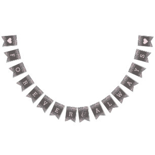 Bandeirinha Casamento para sempre com Confetti de Aquarela Ros