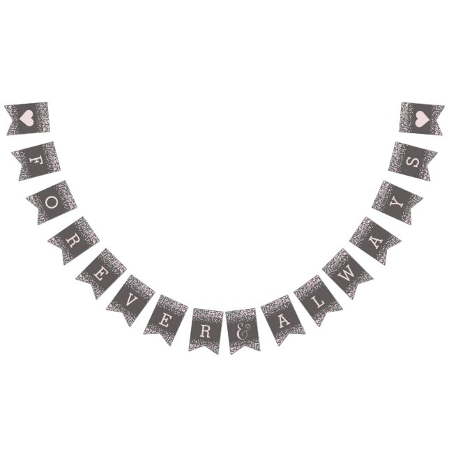 Bandeirinha Casamento para sempre com Confetti de Aquarela Ros (Todos)