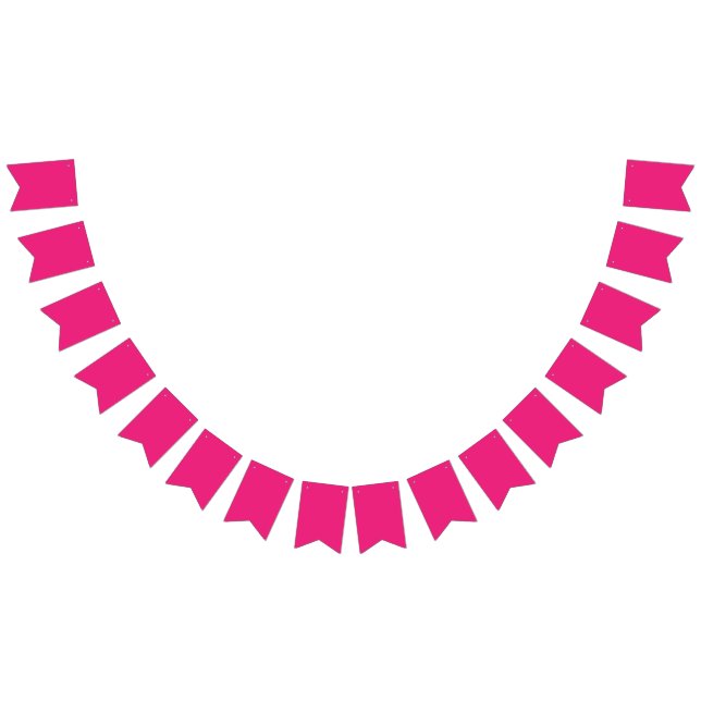 Bandeirinha Casamento Rosa Quente | Convite de Cor Sólida e Ou (Todos)